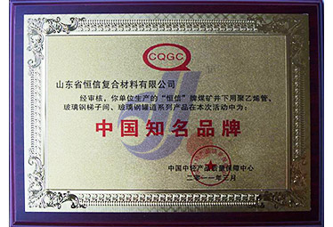 2011年中國中經(jīng)產(chǎn)品質(zhì)量保障中心授予''中國品牌''